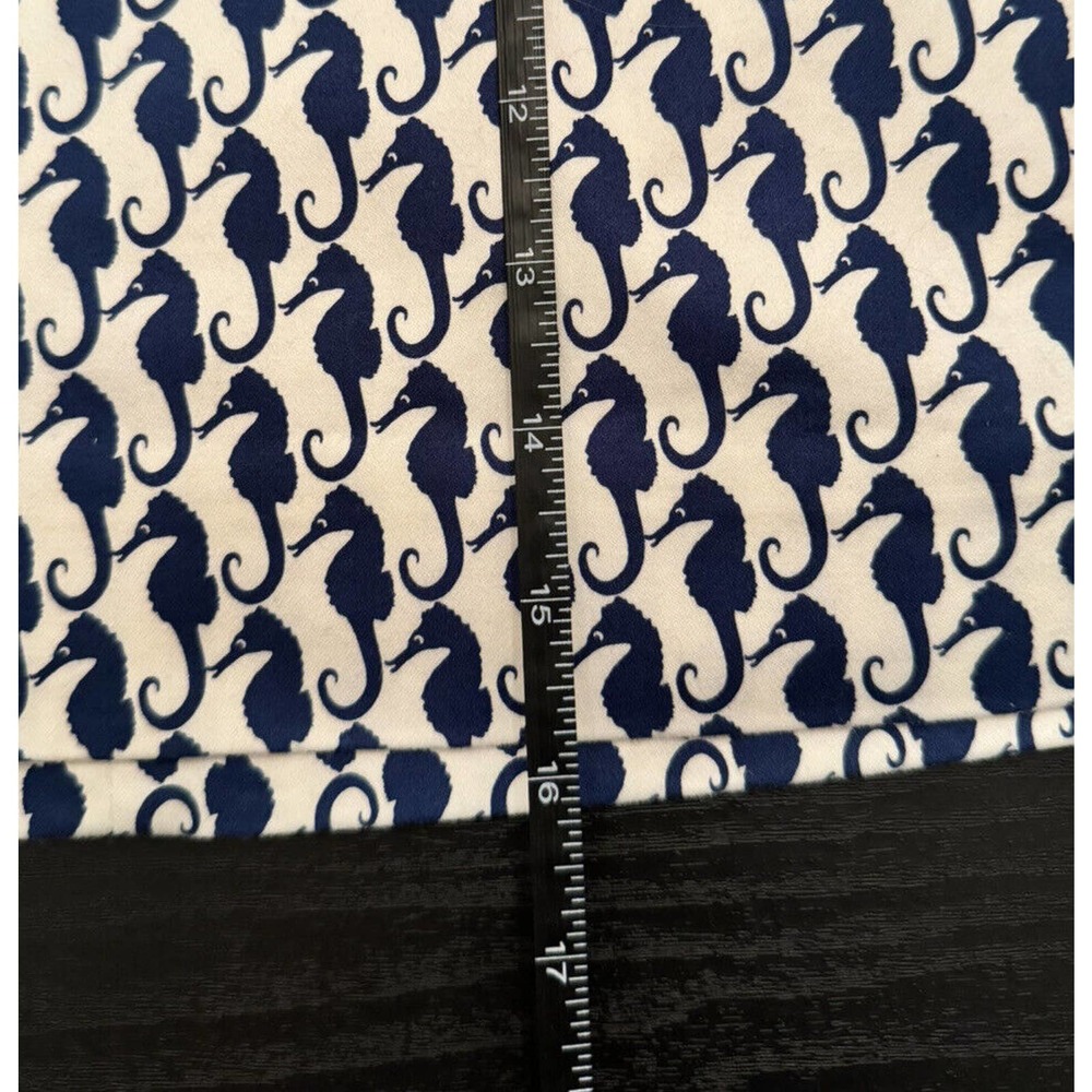 j crew‎ factory blue and white nautical sea horse skirt size 8 - Picture 3 of 6